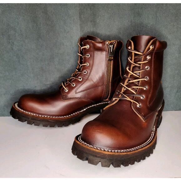Slow Wear Lion Handmade in Japan Ultra High End Zip/Lace Up Leather Boots US 7 E - Picture 15 of 15